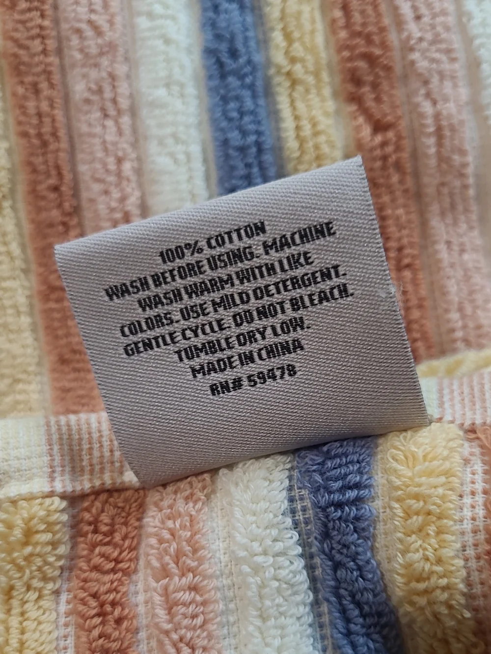 Rachel Zoe Striped Earthy Neutral Bath Towel Set
